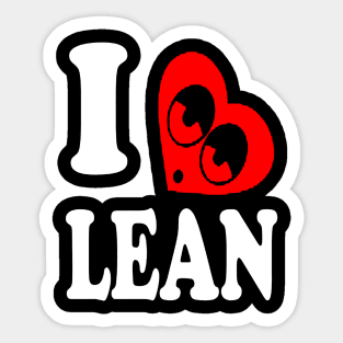 i love lean Sticker